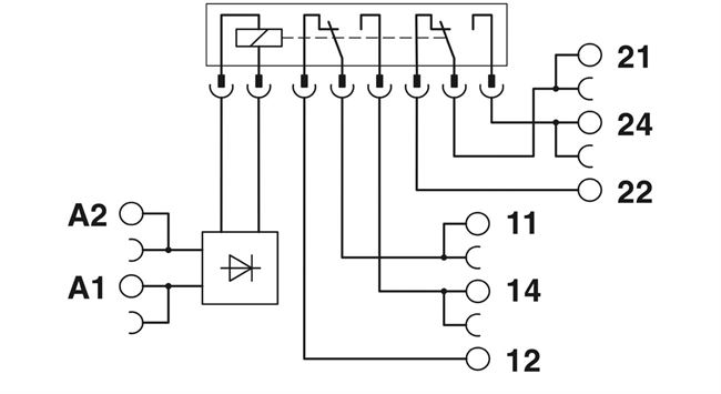 رله پی ال سی فونیکس دو کنتاکت 24ولت PLC-RSC- 24DC/21-21 061.jpg