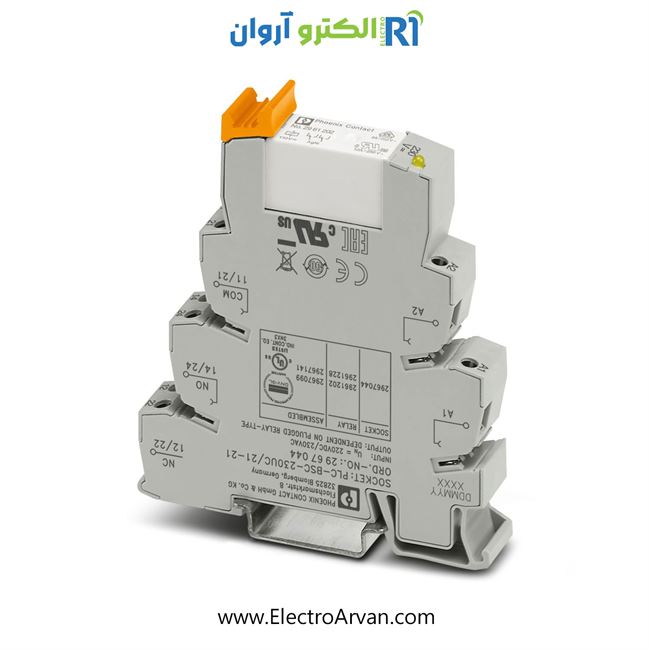 رله پی ال سی فونیکس دو کنتاکت 220ولت PLC-RSC-230UC/21-21-2967099