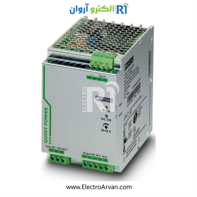 منبع تغذیه فونیکس کنتاکت 48 ولت 10 آمپر -2866682-QUINT-PS/1AC/48DC/10