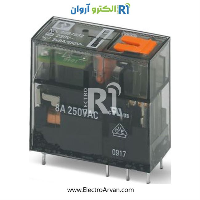رله شیشه ای 230AC دو کنتاکت - 2987972- REL-MR-230AC/21-21/MS