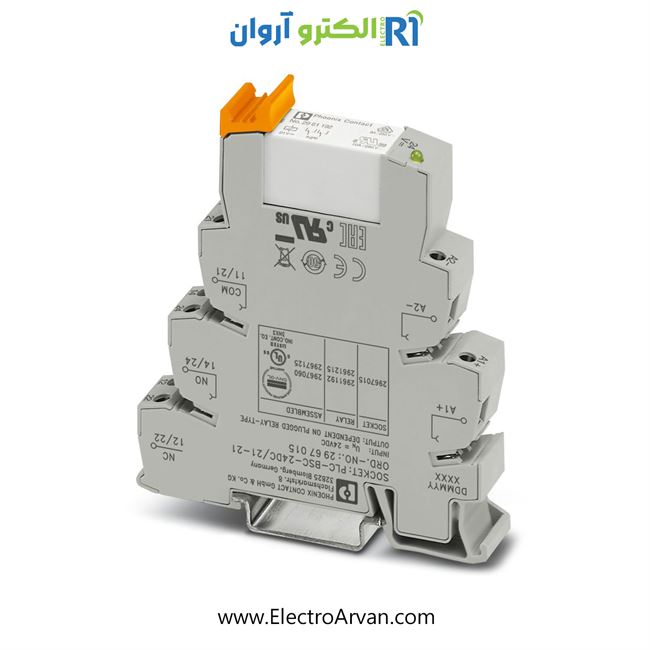 رله پی ال سی فونیکس دو کنتاکت 24ولت PLC-RSC- 24DC/21-21-2967060