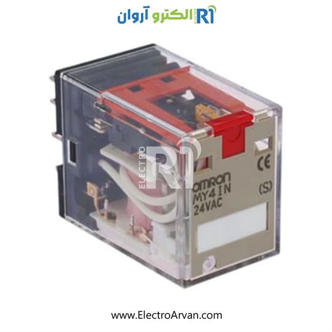 رله شیشه ای امرن  4کنتاکت - MY4IN 24AC                        
