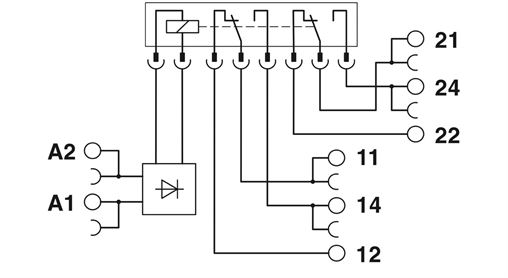 رله پی ال سی فونیکس دو کنتاکت 24ولت PLC-RSC- 24DC/21-21 061.jpg