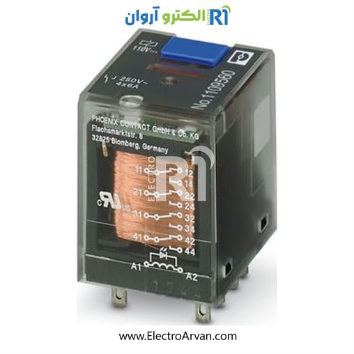 رله شیشه ای 110DC چهارکنتاکت - 1109560- REL-IR-BL/L-110DC/4X21